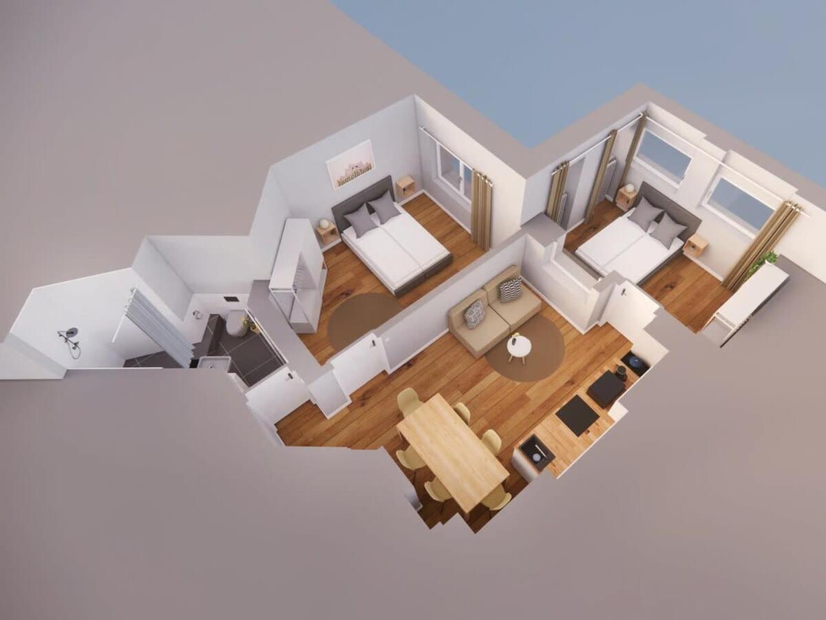 Hamburg City Apartment For 7 Bagian luar foto